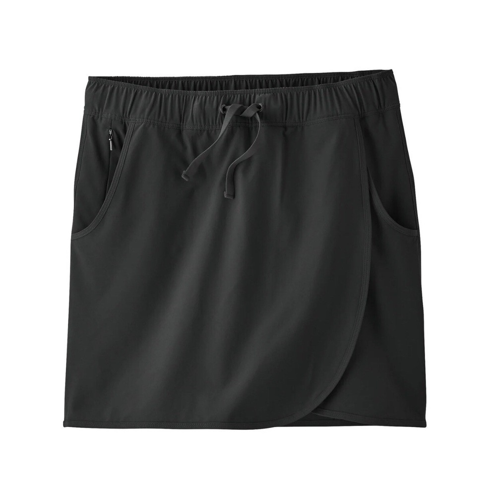 Patagonia Fleetwith Skort Women's S Black Travel Athletic Hiking Faux Wrap Skirt